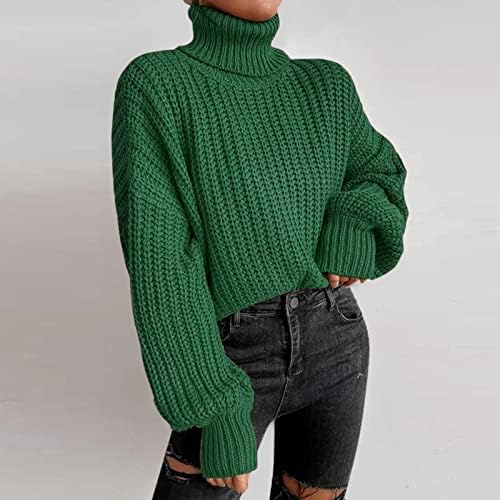 Џемпери за жени зимска женска мода преголема плетена тешка памучна памук плус жени џемпер