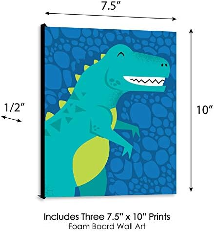 Голема точка на среќа татнеж диносаурус - Дино Мите Т -Рекс расадник wallид и украси за деца - идеи за подароци - 7,5 x 10 инчи - сет