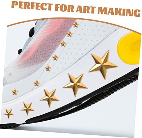 Didiseaon 150 парчиња пет-поени со starвездени нокти за чевли за чевли метални додатоци златно