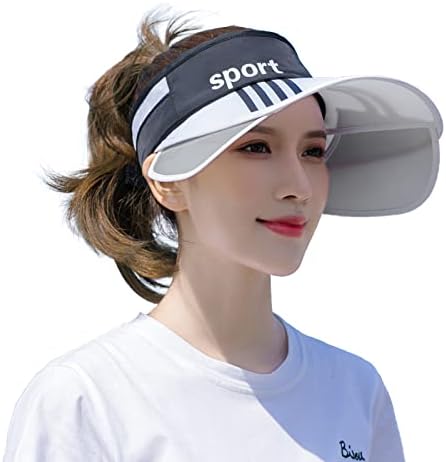 Peices Sun Visor Hat со широк оброк за жени за заштита од сонце за голф тенис плажа трчајќи пешачење за риболов градинарство