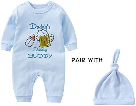 Ysculbutol бебе близнаци татко ден тато тато пиење другар новорова бебе девојчиња момчиња скокање бебе облека за бебиња