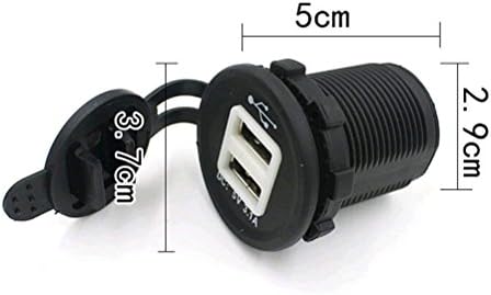 Онвон двојна USB адаптер за напојување приклучок водоотпорен излез за напојување 5V 2.1а и 1а за автомобилски брод Морски моторцикл RV Truck