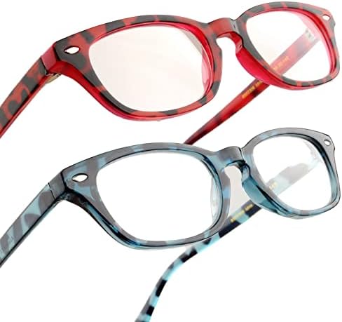 Ailebre 2 пакуваат мали исклучителни очила за читање за жени прекрасни бои дизајнер на рамка за очила корективни очила за очила Идрис