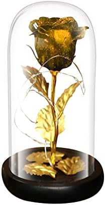 DBYLXMN цвет декорација златен подарок за украс на в Valentубените, стаклена фолија роза ден дома декор светла Божиќен кабел