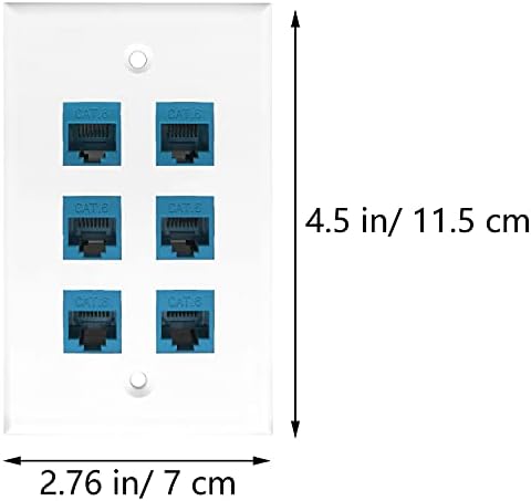 Ruiwaer Ethernet Ѕид Плоча 6 Порта, Cat6 Женски-Женски Facelplate Отстранлив Ѕидна Плоча