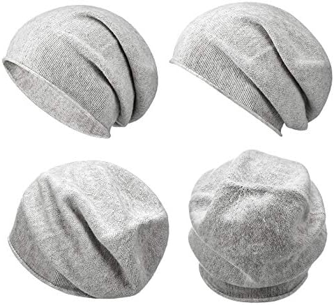 Cashmere cashmere beanie hatените зимски плетени плетени гравчиња преголеми топло капаче на черепот