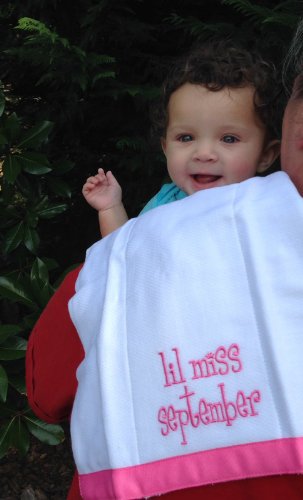 Калче пита Лил Мис Октомври Иднината за убавина кралица Бебе БУП БИБ Платно памучно крпа - Сет од 2