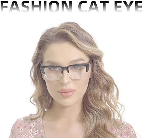 3 Пакувајте преголеми очила за читање за жени со сина светлина блокирање на стилски читатели на очила за очи за очи за очи