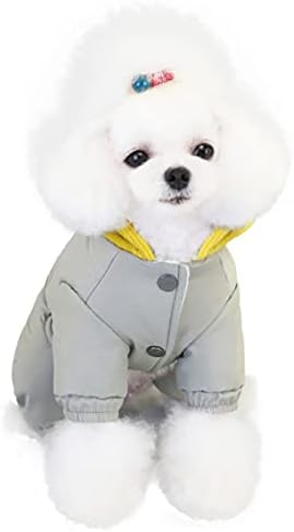 Изефија кучиња палто ладно временско палто за ветровитско јакна 4 нозе топло куче скокање зимска густа облека снег доказ за кучиња за кучиња за