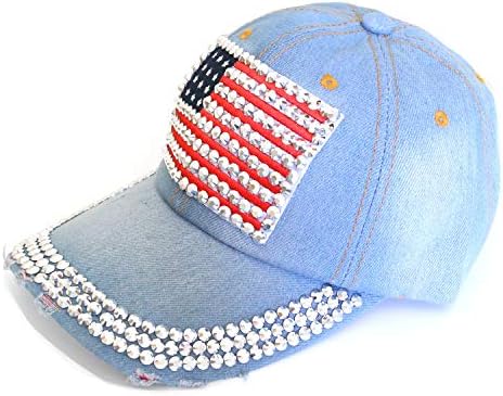 Американско знаме бејзбол капа искра ринестон САД знаме деим хип хоп капа