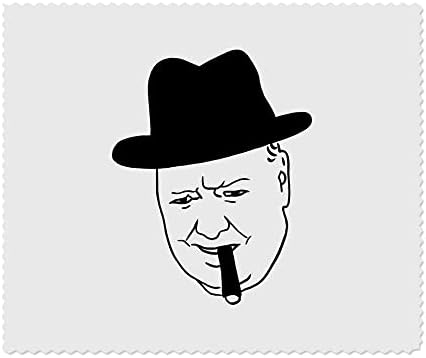 Азиеда 2 x 'Винстон Черчил глава' микрофибер леќи/чаши за чистење на крпи за чистење