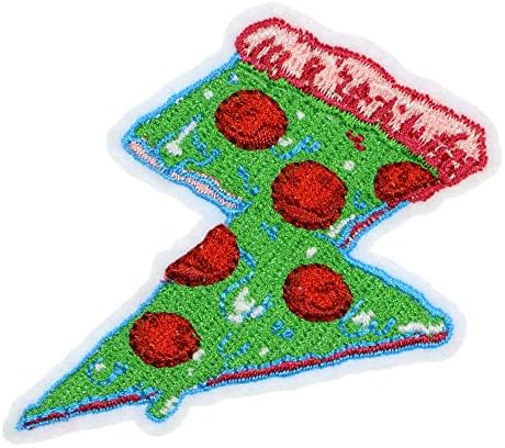 JPT - Флеш за храна за пица, симпатичен цртан филм извезена апликација Ironелезо/шиење на закрпи, симпатична лого -лепенка на елек јакна