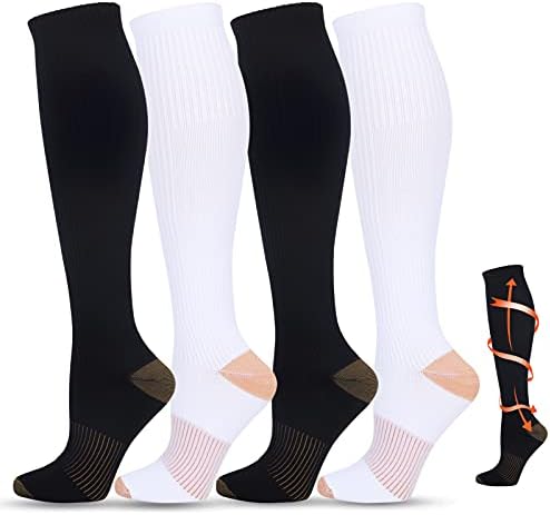 Xmox Компресија Чорапи За Жени&засилувач; Мажите Циркулација, 15-25mmhg