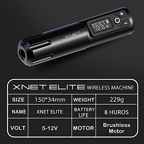 Xnet Елита G1 Безжична Тетоважа Пенкало Батерија 1950mAh-Coreless Моторни Тетоважа Кертриџ Машина Ротационо Пенкало со 2 парчиња Дигитален