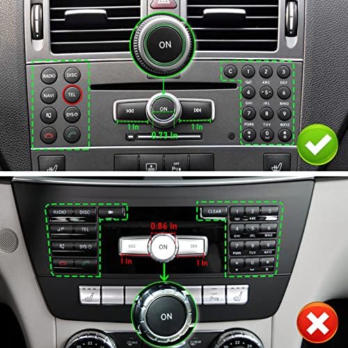 JARONX компатибилен со налепници за покривање на копчето Mercedes Benz Butny, X204/W204 налепница за налепница на копчето на копчето