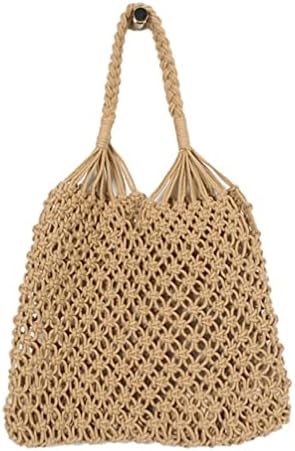 Кичвое плажа памучна вреќа со жица плетени торби мрежи за торбички за намирници што може да