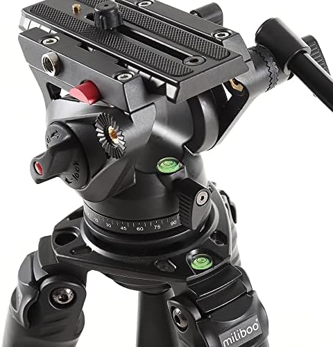 милибу Т34 Професионален Статив За Камера За Снимање Птици Со Течна Глава 71.2 Висина За Професионална Камера/Видео/Дигитална