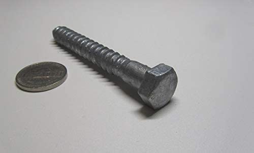 Одделение 2 галванизирани завртки за челик за заостанување PT 3/8 Тема x 3,00 должина 50 парчиња.