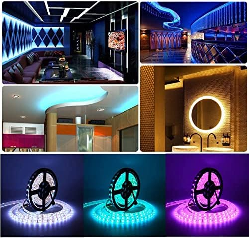 LED ленти со ленти со 32,8 метри, 5050 LED светла за промена на бојата за спална соба со 300 LED диоди, светла за јаже за украсување на