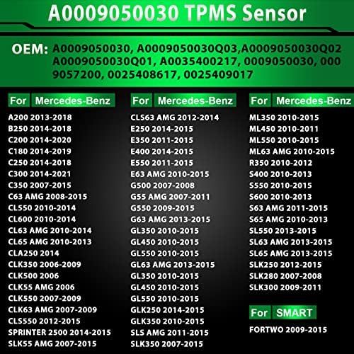 Сензор за притисок на гумите Szkaidag A0009050030 TPMS сензорот се вклопува за: -Mercedes-Benz B250 C230-C350 C63 AMG CL550-CL63 итн. За: