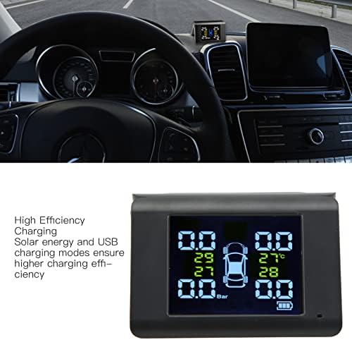Систем за мониторинг на притисок во гумите, систем за набудување на притисок на безжичен гуми со 4 надворешни сензори LCD екран гласен
