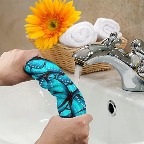 Сина монарх пеперутка микрофибер рачни крпи Супер апсорбирачки крпи Брзо суво миење на миење садови