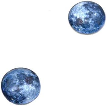 Сина месечина стакло око кабохони за приврзоци што прават жица завиткани накит занаетчиска таксидермија или скулптури