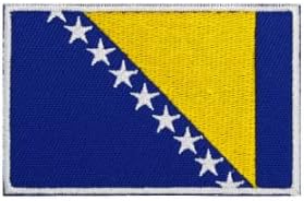 Боснија знаме за вез, воен тактички морал, закрпи за лепец, амблем Апликат кука закрпи за облека со ранец додатоци