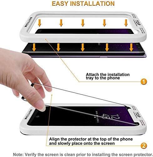 Супершилдз Дизајниран За Samsung Galaxy Note 8 Заштитник На Екранот Од Калено Стакло со 0,33 мм, Против Гребење, Без Меурчиња