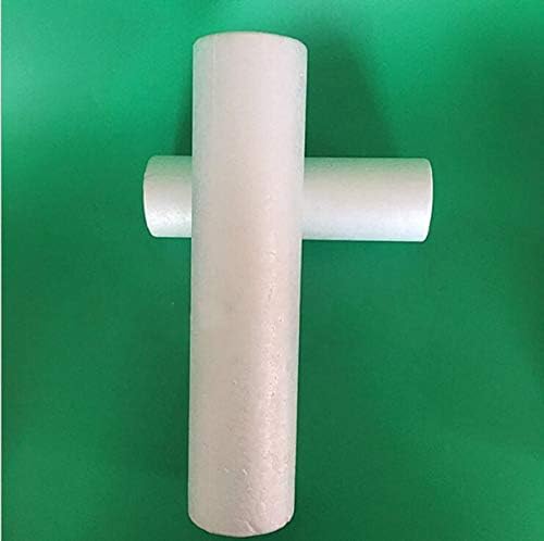 Welliestr 20-пакет 15x5cm цилиндри во форма на стиропор од пена, бел EPS, тврда пена занаетчиски занаетчиски занаетчии за деца