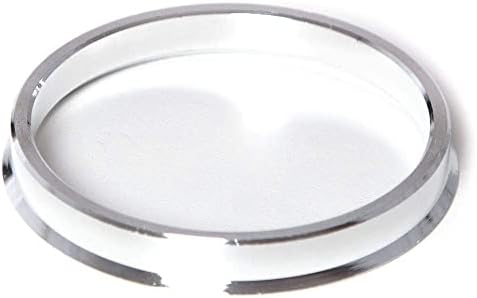 Централни прстени за центри за перформанси на кола - 76,1 до 67,1 сребрени алуминиумски хубрики - компатибилни со Mitsubishi, Hyundai, Kia со