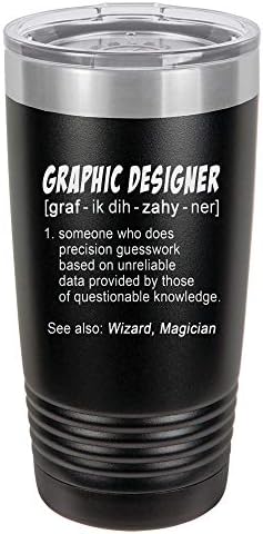 Графички дизајнер дефиниција Врежан Вакуум Изолирани Патување Пијалок Тамблер, 20 Мл, Аква