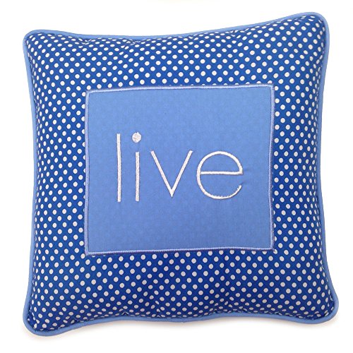 Едно благодатно место Едноставноста сина декоративна перница во живо, сина, светло сина, бела