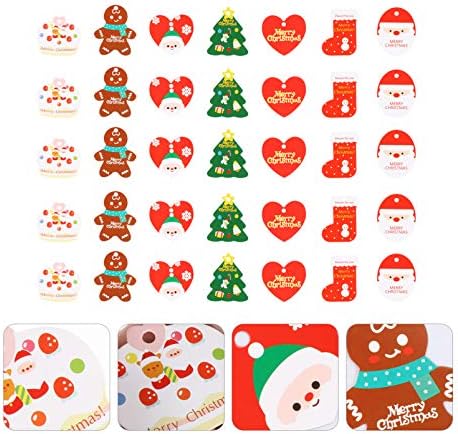 ТОЈАНДОНА 60 парчиња Божиќни Ознаки Печатени Дизајни ЗА Самостојни Божиќни Подароци Обвивка И Етикета Пакет Име Картичка Новогодишна