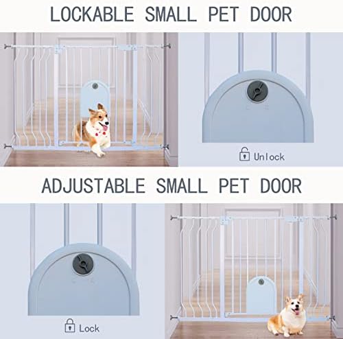 Бебе Порта Со Мачка Врата-29.5-48.5 Автоматско Затворање На Безбедна Порта За Кучиња Со Монтиран Притисок На Вратата На Мачката