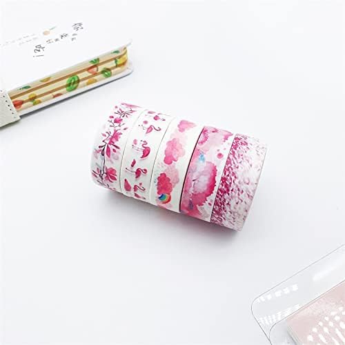 Ylwx симпатична розова лента DIY хартија Декоративна обвивка за лента за обвивка за прирачник за прирачник за миење садови за ѓубре за ѓубре)