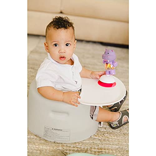 Bumbo Бебе новороденче мека пена удобно засилувач на подот, поддржувачко столче со 3 точки прилагодлива безбедносна лента за лента, сива боја,