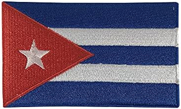 Општо лепенка за знаме на Куба, извезено кубанско железо на националниот амблем