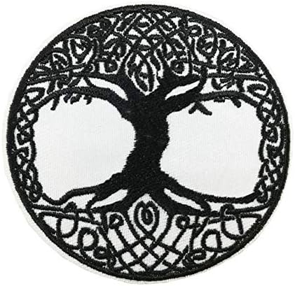 Симпатична викиншка декор yggdrasil дрво на живот во норвешки везено железо на шиење на лепенка апликација