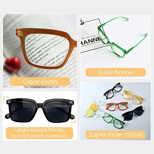 Очила 5-Пакет Квадратни Очила За Читање За Жени Големи Читачи На Рамки