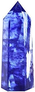 2023 Нова природна хексагонална кристална кварц флуорит стапче од камен виолетова боја на нараквица јаже
