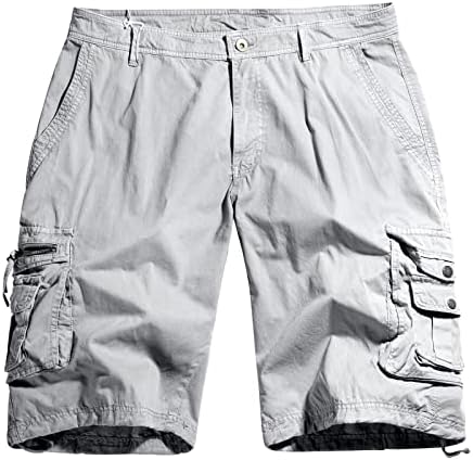 4ZHUZI летни шорцеви Машки карго шорцеви опуштени мулти-џебови на отворено кратка работа носат кошарка шорцеви за џогирање за тинејџери