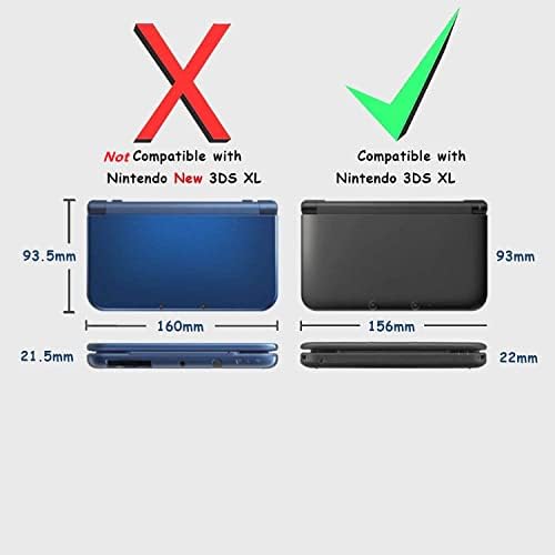 Нова целосна обвивка за куќиште за куќиште со делови за замена на копчињата за 3DS XL / 3DS LL конзола-црна црна боја.