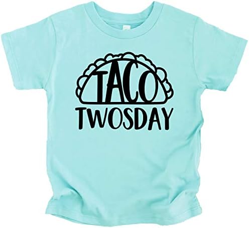 Маслиново го сака Apple Taco Twosday 2-ри роденденски маици и раглани за девојчиња и момчиња Втор роденденска облека