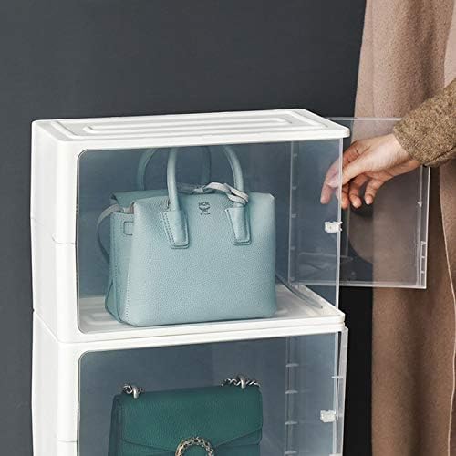Енкус Транспарентна кутија за чанти за чанти пластични кутии за складирање на прашина за преклопување кабинет за шминка организатор