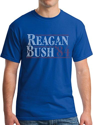 Реган Буш 1984 година Републикански претседателски избори ГОП маица - Гроздобер/потресена