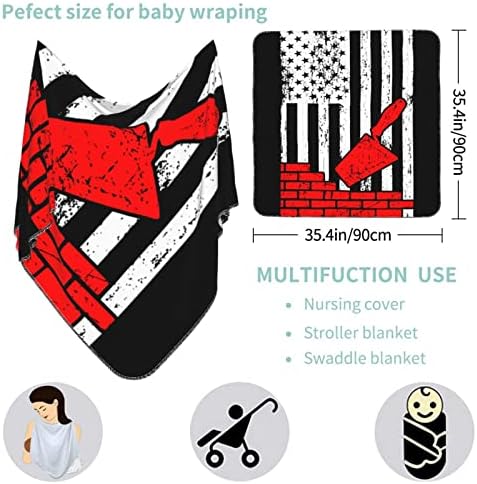 Brickидарот asonидарска професија САД знаме бебе ќебе кое прима ќебе за новороденче за новороденчиња, обвивка за обвивка за обвивка за шетач
