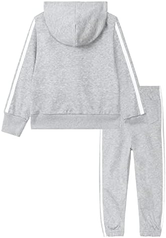 Littlespring Little Boys Tracksuit Zip Up Athertic Hoodie and Jogger Pants 2-парчиња сет