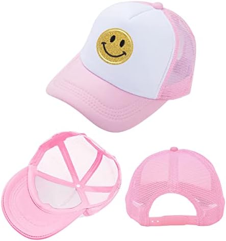 Smileface Trucker Hat Women Snap Backs Прилагодливи sequins Везници за бејзбол капа за мажи и жени