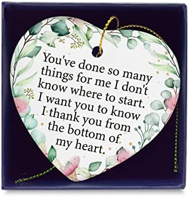 Ви благодарам од дното на моето срце керамички украси 3 Пријателство што виси керамички срцев украс Плакета знак за украс